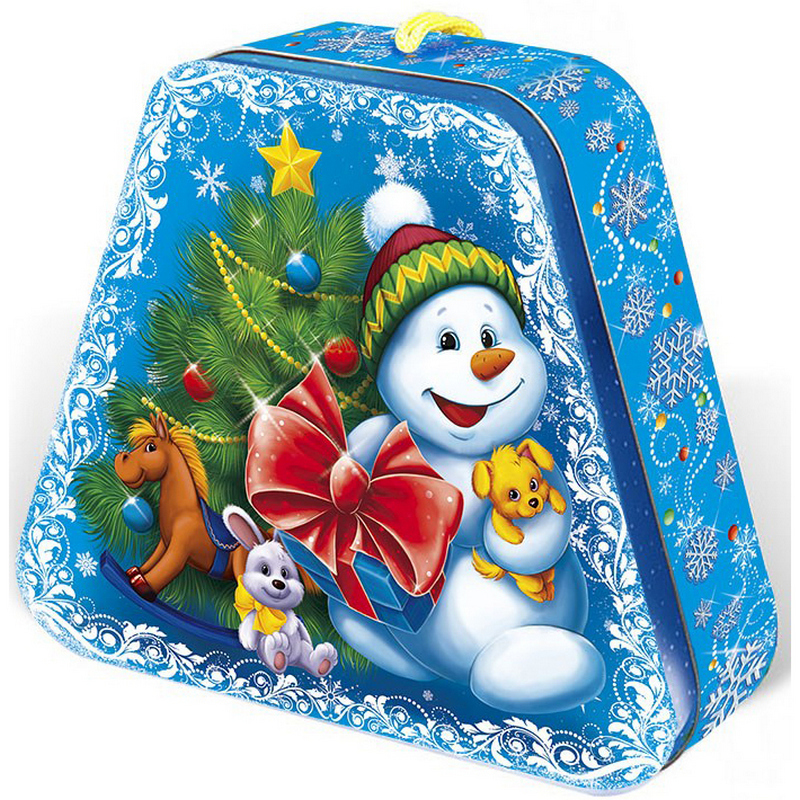 сладкий новогодний подарок Трапеция Веселый снеговик
